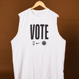 Game Worn Nike Vote Giannis Antetokounmpo Cut-Off Shooter Shirt-front