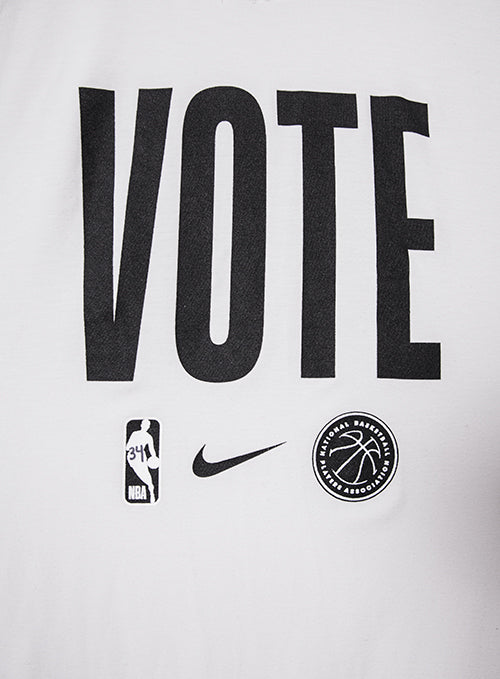 Game Worn Nike Vote Giannis Antetokounmpo Cut-Off Shooter Shirt-close up