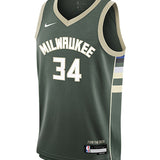 Youth Nike Icon Edition Giannis Antetokounmpo Milwaukee Bucks Swingman Jersey-front