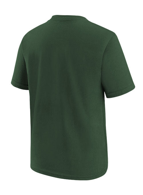 Youth Nike Essential Cream City Milwaukee Bucks T-Shirt in Green - Back View