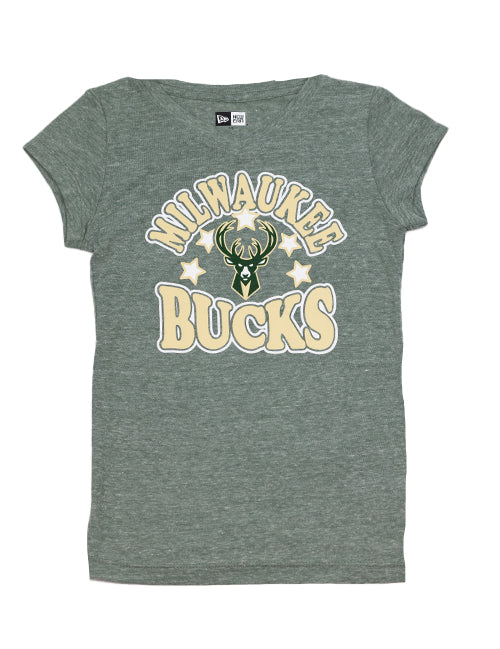 Youth New Era Bucks And Stars Milwaukee Bucks T-Shirt- front 