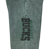 Youth Mineral Wash Milwaukee Bucks Fleece Pants- Right Side Print 