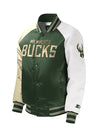Youth Starter Asymmetrical Sleeve Milwaukee Bucks Varsity Jacket