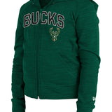 Youth New Era Terry Green Milwaukee Bucks Full Zip Hooded Sweatshirt