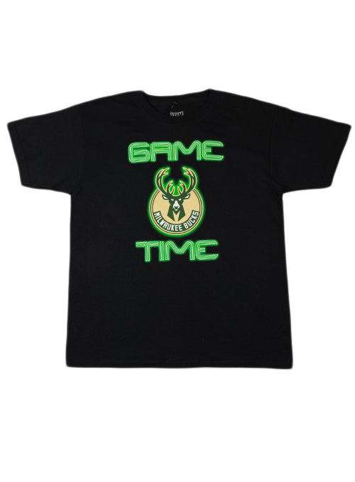 Youth Neon Game Time Global Milwaukee Bucks T-Shirt