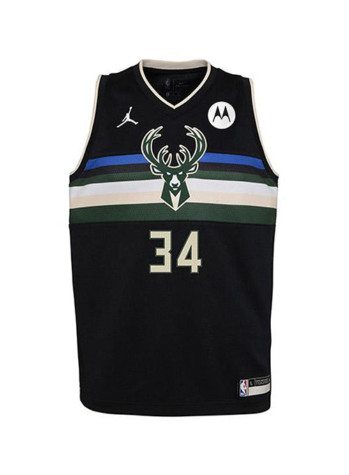 Men 34 Giannis Antetokounmpo Jersey Black Milwaukee Bucks Jersey Fanatics