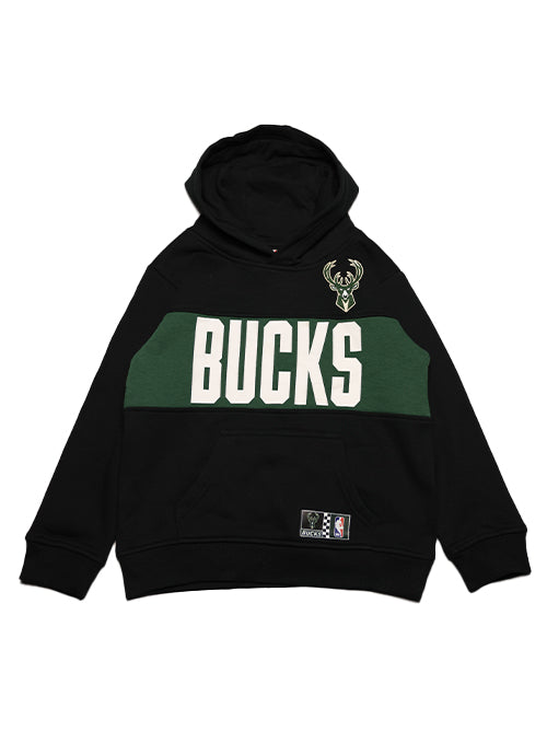 Juvenile Outerstuff Pole Position Milwaukee Bucks Sweatshirt-front