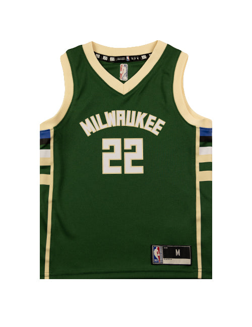 Juvenile Outerstuff Icon Khris Middleton Milwaukee Bucks Replica Jersey-front