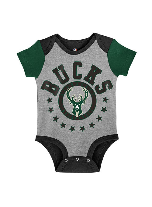 Outerstuff Scoring Streak Milwaukee Bucks 3 Piece Onesie Set