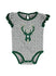 Infant Outerstuff SCRM Milwaukee Bucks 2-Piece Onesie Set in Grey - Front View