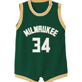 Infant Outerstuff Icon Giannis Antetokounmpo Replica Onesie-front