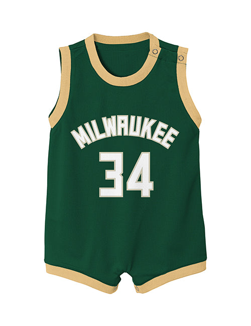 Infant Outerstuff Icon Giannis Antetokounmpo Replica Onesie-front