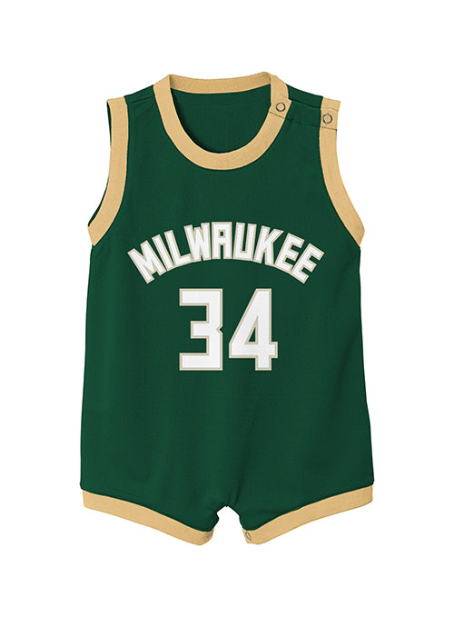 Infant Outerstuff Icon Giannis Antetokounmpo Replica Onesie-front