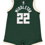 Infant Icon Edition Khris Middleton Milwaukee Bucks Replica Jersey Onesie- back