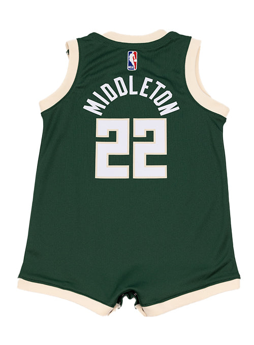 Infant Icon Edition Khris Middleton Milwaukee Bucks Replica Jersey Onesie- back