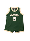Infant Outerstuff Icon Jrue Holiday Milwaukee Bucks Onesie-front