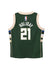 Toddler Nike Icon Jrue Holiday Milwaukee Bucks Replica Jersey in Green - Back View