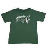 Toddler Disney Cheer Squad Green Milwaukee Bucks T-Shirt- Front