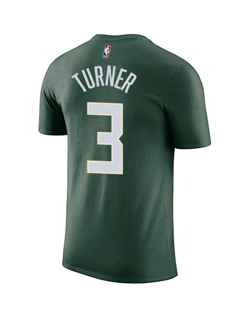 Nike 2022 Icon Edition Myles Turner Milwaukee Bucks T-Shirt-back