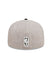 New Era 59Fifty Heather Patch D3 Grey Milwaukee Bucks Fitted  Hat - Back View