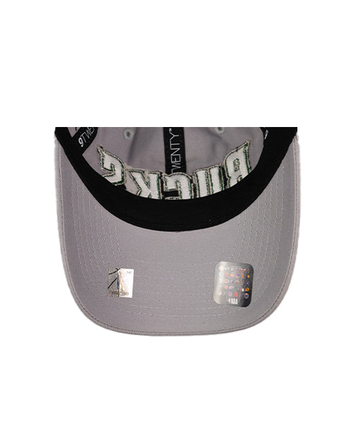 New Era 9Twenty HWC '93 Wordmark Gray Milwaukee Bucks Adjustable Hat-underbill 