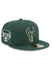 New Era 59Fifty Patch Milwaukee Bucks Fitted Hat In Green - Angled Right Side View