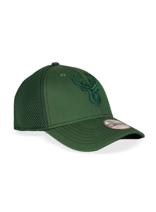 Youth New Era 39Thirty Team Neo Pop Milwaukee Bucks Flex Fit Hat-angled right 