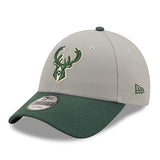 Youth New Era 9Forty The League Milwaukee Bucks Adjustable Hat - Angled Left Side View