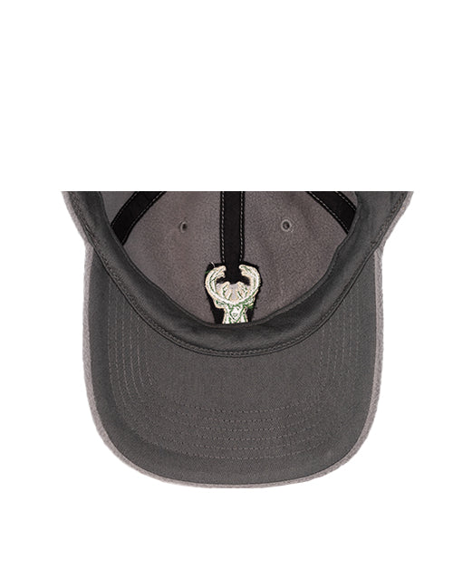 Women's 47 Brand Clean Up Noelle Gray Milwaukee Bucks Adjustable Hat_ Underbill 