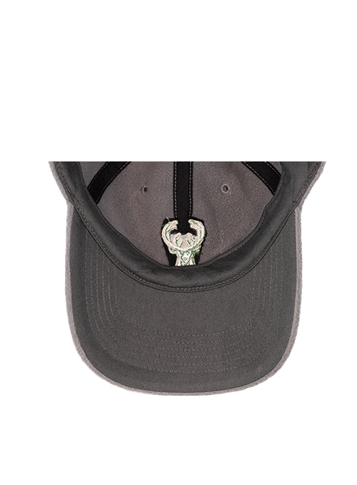 Women's 47 Brand Clean Up Noelle Gray Milwaukee Bucks Adjustable Hat_ Underbill 
