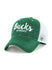 Women's 47 Brand MVP Encore Green Milwaukee Bucks Adjustable Hat in Green and White - Angled Left Side View