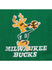 Mitchell & Ness HWC '68 Logo History Milwaukee Bucks Fitted Hat in Green - Zoom Logo View