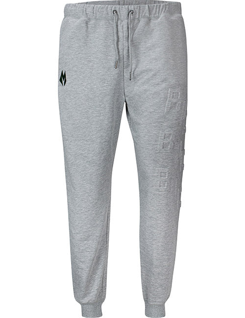 Women's The Wild Collective Embossed X3 Milwaukee Bucks Jogger Pants In Grey - Front View