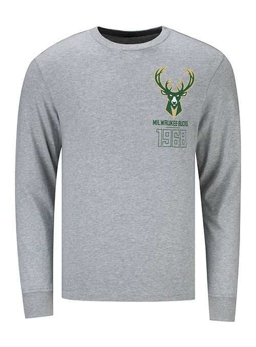 The Wild Collective Milwaukee Bucks City Puff Print Long Sleeve T-Shirt