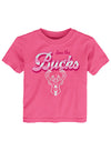 Infant Girls Sporty Stripes Milwaukee Bucks T-Shirt