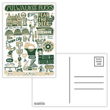 All Over Print Milwaukee Bucks Postcard