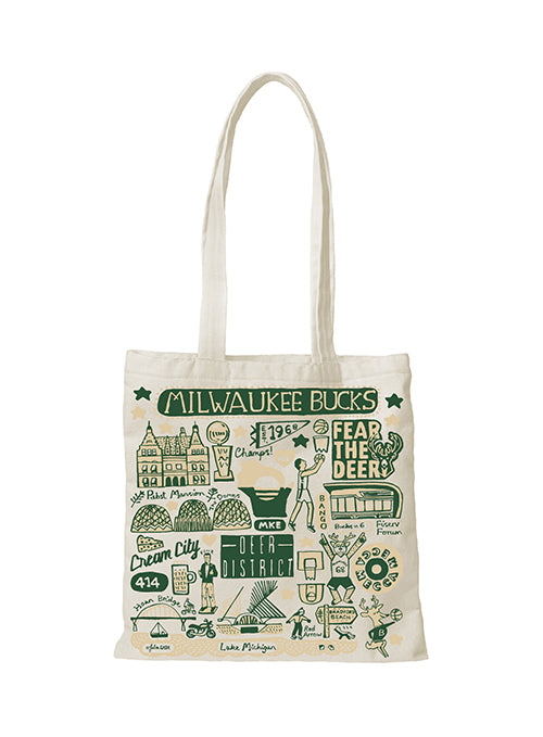 All Over Print Milwaukee Bucks Tote