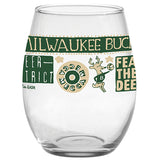 All Over Print Milwaukee Bucks Wine Glass