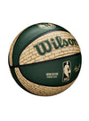 Wilson Cream Brick Milwaukee Bucks Full Basketball- Side 2