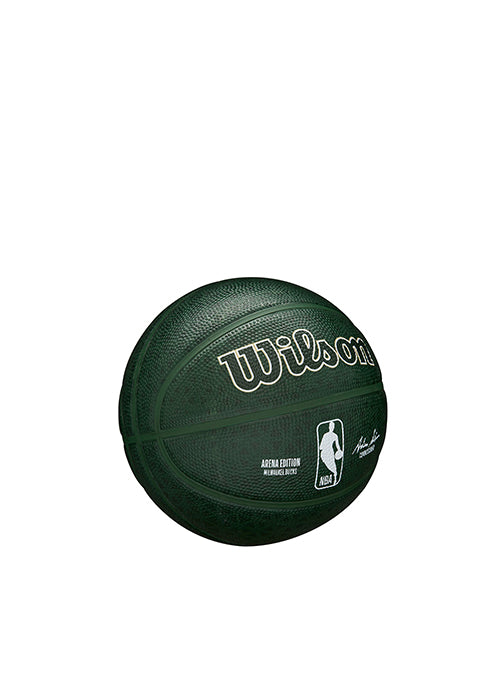 Wilson Forge Print Green Milwaukee Bucks Mini Basketball- Side 4