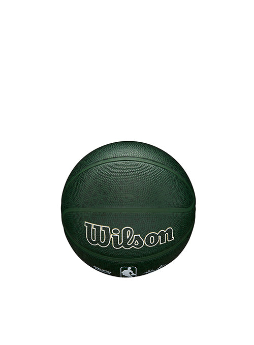 Wilson Forge Print Green Milwaukee Bucks Mini Basketball- Side 5