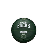 Wilson Forge Print Green Milwaukee Bucks Mini Basketball- Side 6