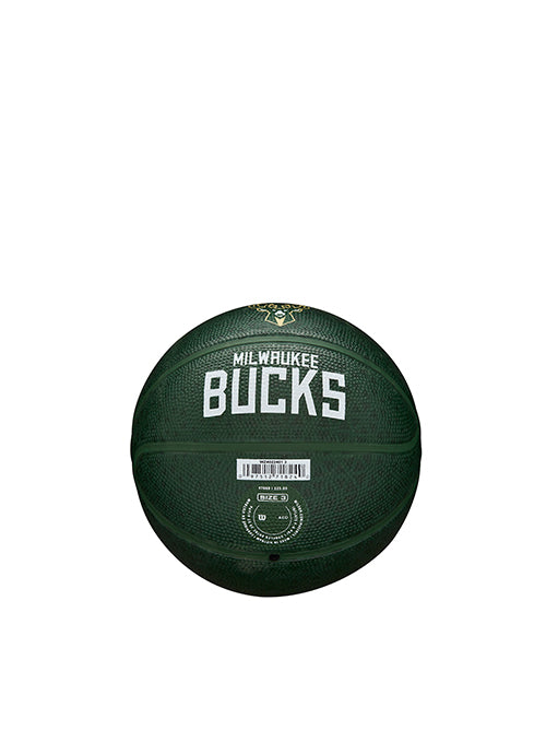 Wilson Forge Print Green Milwaukee Bucks Mini Basketball- Side 6