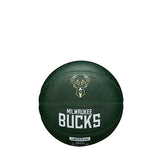 Wilson Forge Print Green Milwaukee Bucks Mini Basketball- Side 1