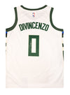 Signed Nike Association Edition Dante DiVincenzo Milwaukee Bucks Swingman Jersey-back