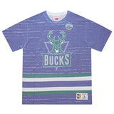 Mitchell & Ness HWC '93 Jumbotron Milwaukee Bucks T-Shirt in Purple - Front View