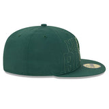 New Era Draft 2023 OTC 59Fifty Milwaukee Bucks Fitted Hat in Green - Right Side View