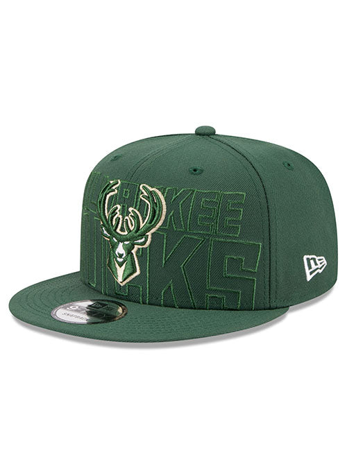 Milwaukee Bucks NBA on The Block Mitchell & Ness Snapback Hat