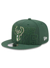 New Era Draft 2023 9Fifty Green Milwaukee Bucks Snapback Hat