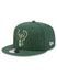 New Era Draft 2023 9Fifty Green Milwaukee Bucks Snapback Hat in Green - Angled Left Side View